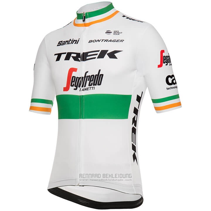 2018 Fahrradbekleidung Trek Segafredo Champion Irland Trikot Kurzarm und Tragerhose - zum Schließen ins Bild klicken